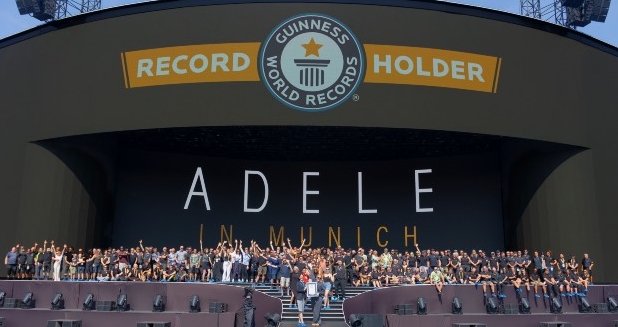 Adele Munich LED screen win Guinness World Records