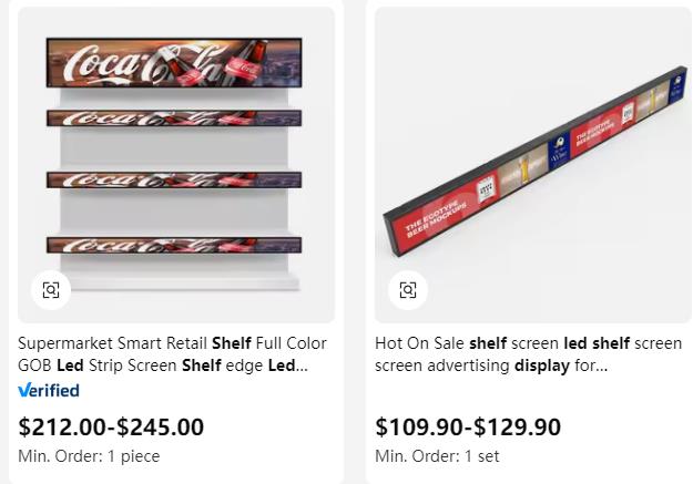 shelf LED display price