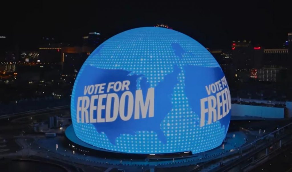 Harris political ad "vote for freedom"