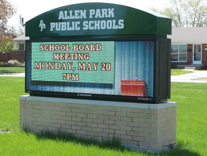 LED billboard inside campus