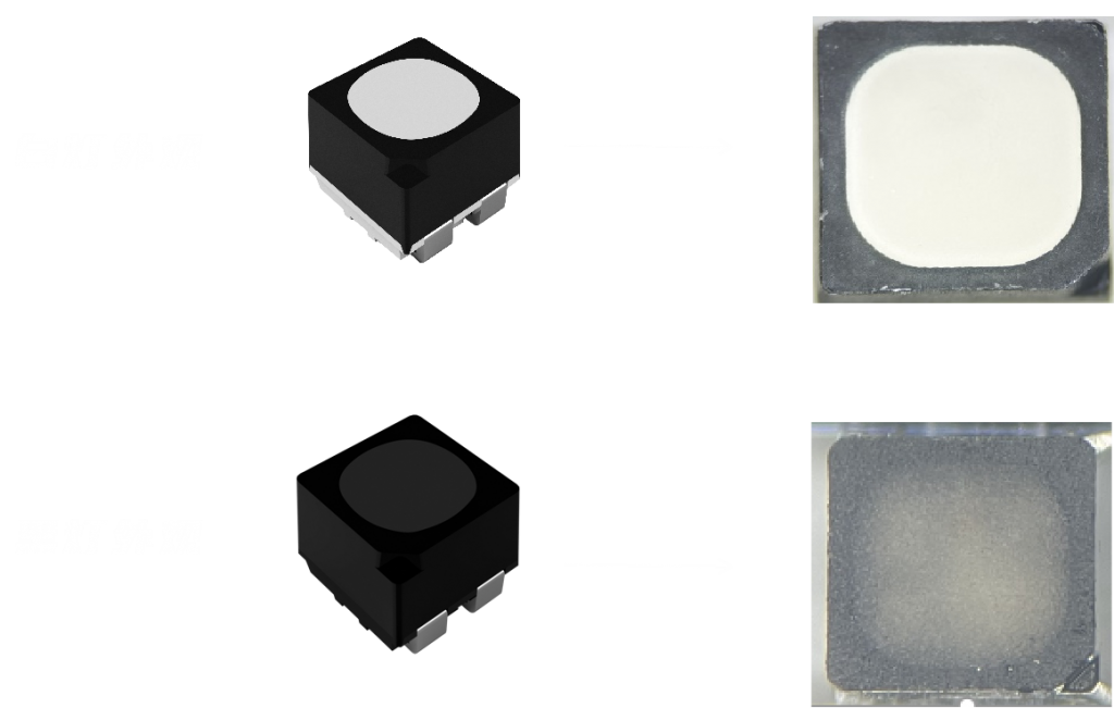 Kinglight white shell LED and black shell LED