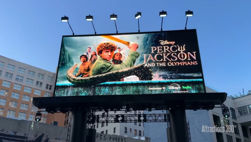 4D LED Billboard Turns Disney+ Ad into a Real Water Spectacle in Hollywood