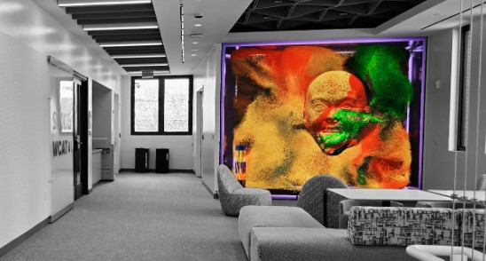 emotion mapping interactive LED wall