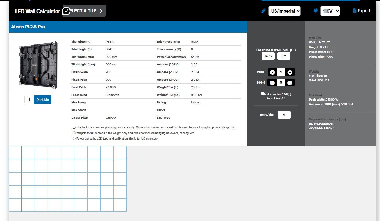 LED Wall Calculator - Best Tool for LED Display Project Planning