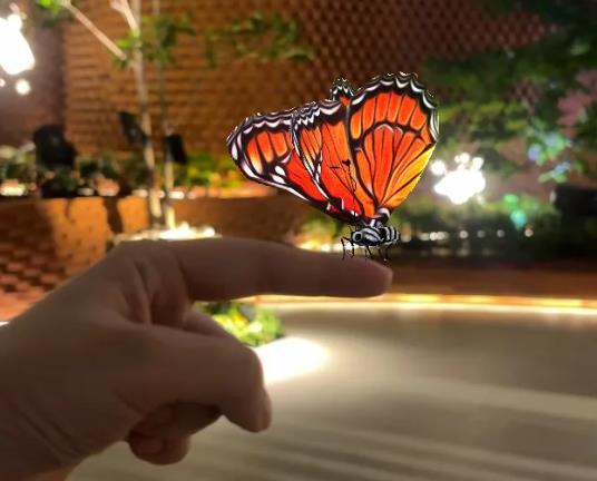 Mixed reality butterfly